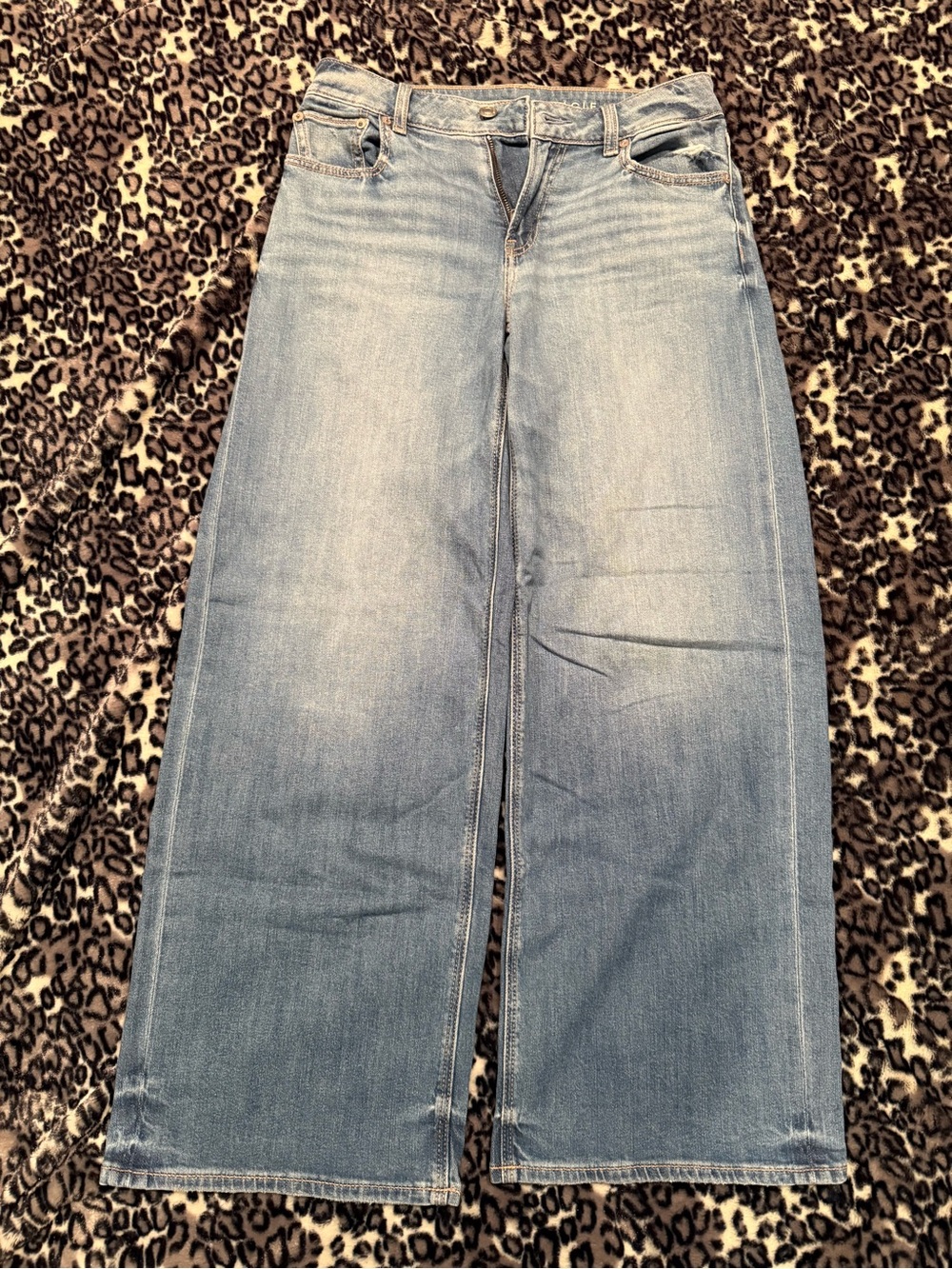 American Eagle Strigid Low-Rise baggy barrel jeans